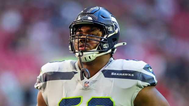 Seattle Seahawks guard Phil Haynes (60) against the Arizona Cardinals at State Farm Stadium.